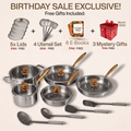 BIRTHDAY SALE EXCLUSIVE | Complete Classic Titanium Cookware Set (20 Piece)